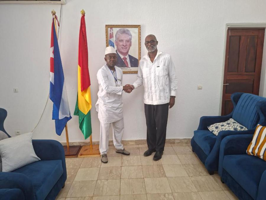 Cent ans avec Fidel: L’ambassadeur de Cuba reçoit l’écrivain guinéen Amadou Siafacedou Keita, président de l’Association Ahmed Sékou Touré