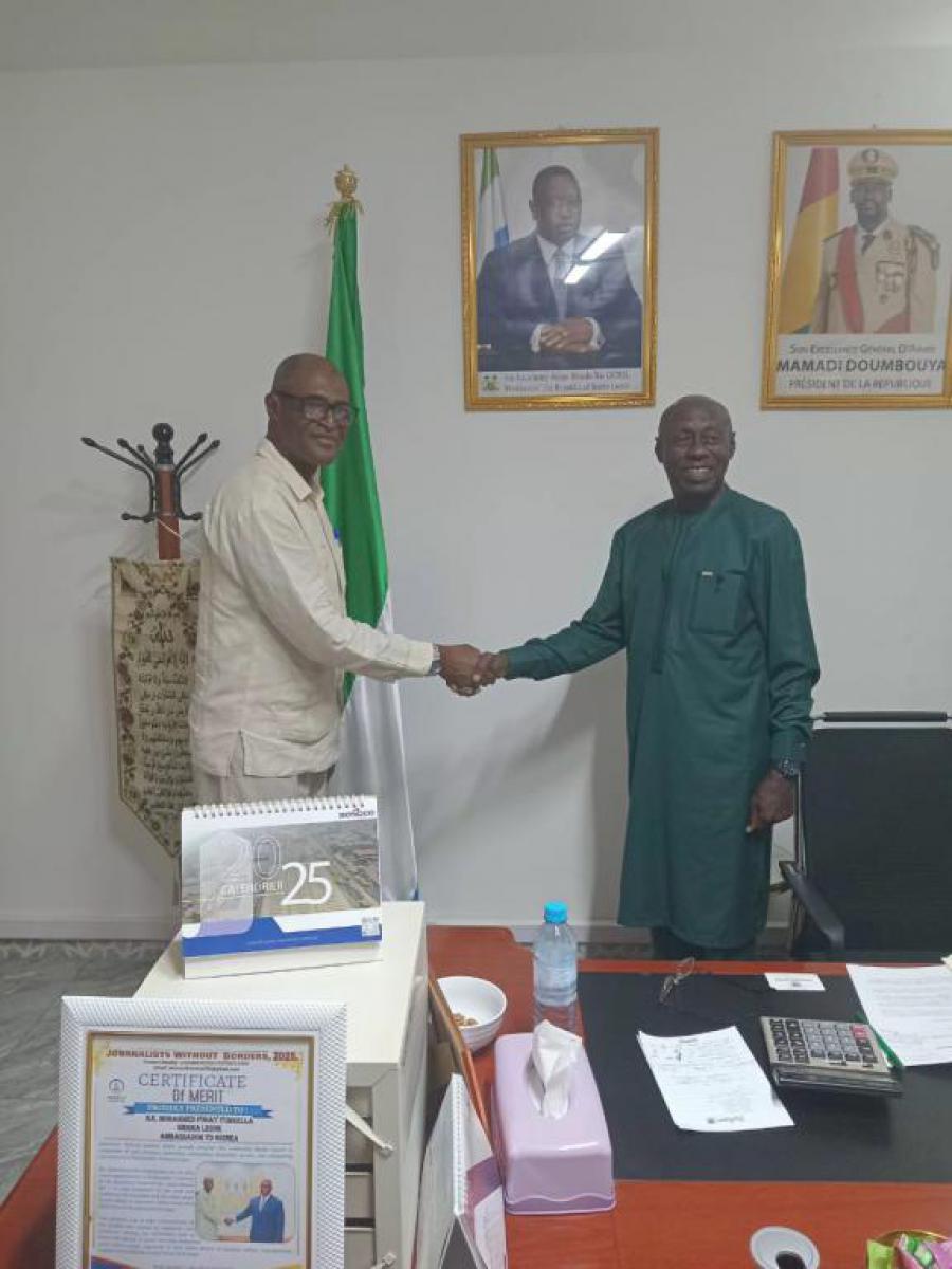 Efectúa visita de cortesía Embajador de Cuba al Embajador de Sierra Leona en Conakry Efectúa visita de cortesía Embajador de Cuba al Embajador de Sierra Leona en Conakry