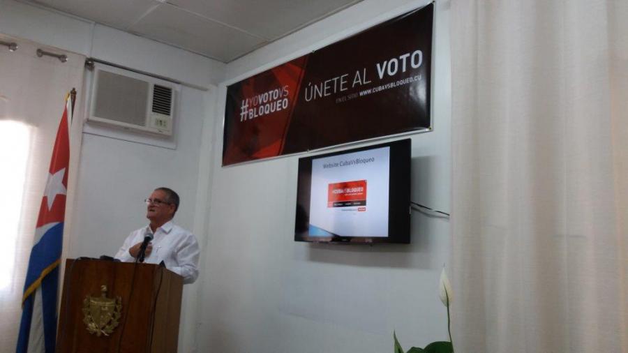 Condemnation to the blockade of the US Government against Cuba in Guyana.
