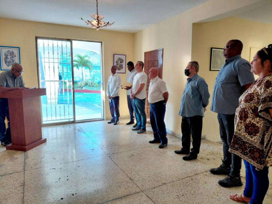Acte de réaffirmation révolutionnaire à l'ambassade de Cuba en Haïti à l'occasion du 1er mai