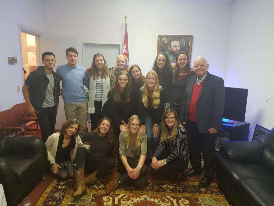 Embassy of Cuba in the Kingdom of the Netherlands receives students from the University of Leiden who visited Cuba