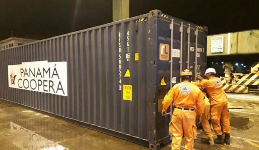 Una embarcación con cinco contenedores llenos de arroz, aceite y otros alimentos partió este jueves desde Panamá, rumbo al Puerto de Mariel. Foto: Tomada de Twitter