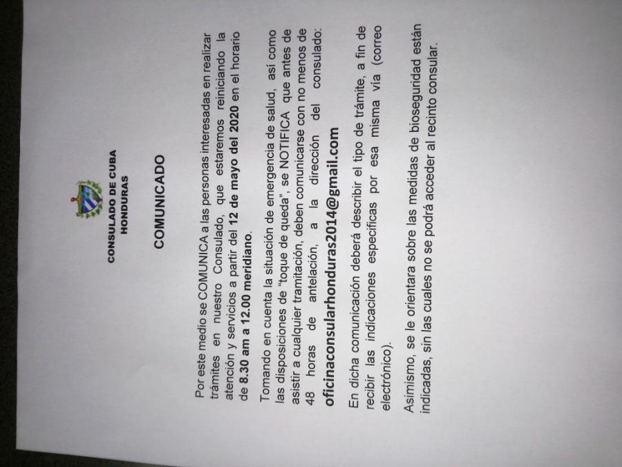 COMUNICADO APERTURA CONSULADO