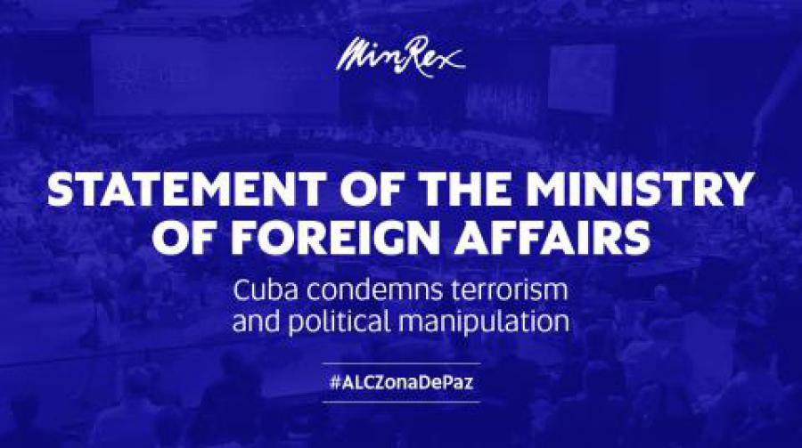 Cuba condemns terrorism and political manipulation