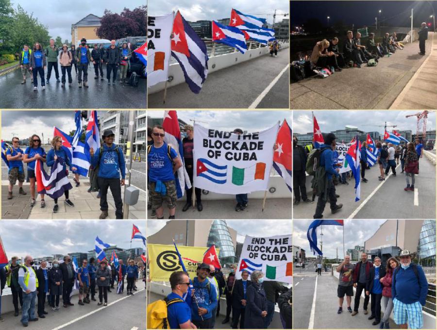 La campaña Caminado por Cuba contra el bloqueo, ha cumplido una importante etapa al arribar a Dublín, tras 60 kilómetros de marcha.
