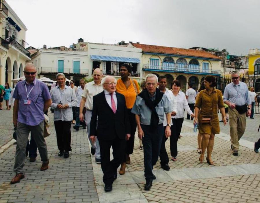 El Presidente de Irlanda Michael D. Higgins expresa sus condolencias por el fallecimiento del Historiador de la Ciudad de La Habana, el querido Dr. Eusebio Leal Spengler.