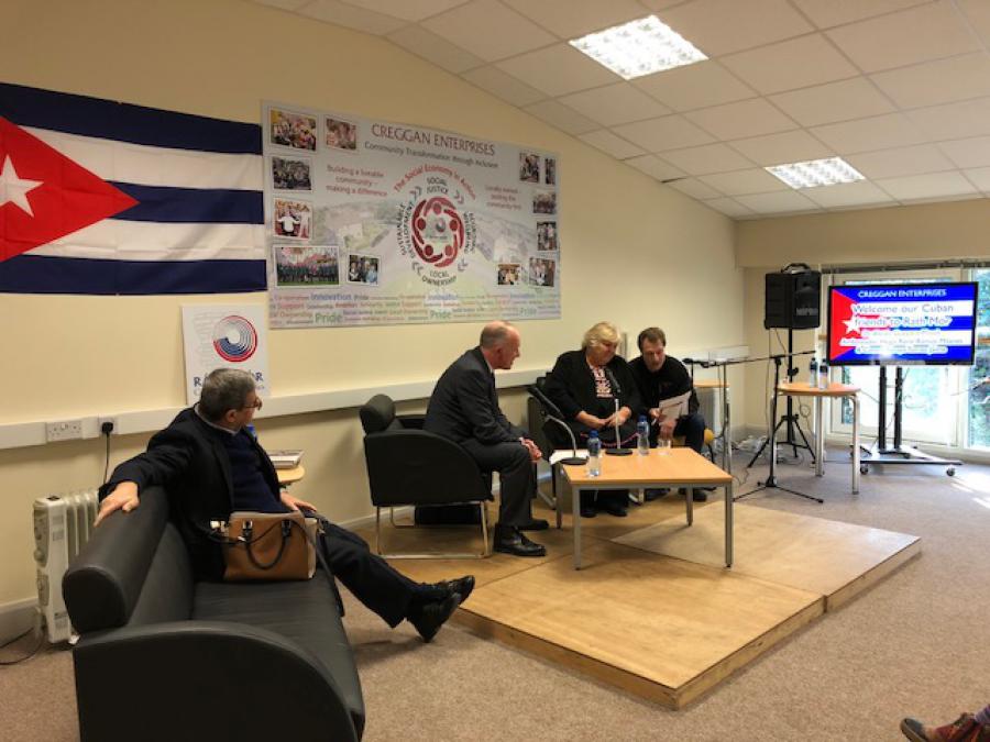 Aleida Guevara es acogida en el centro “Rath Mor”, de la ciudad de Derry, Irlanda del Norte.