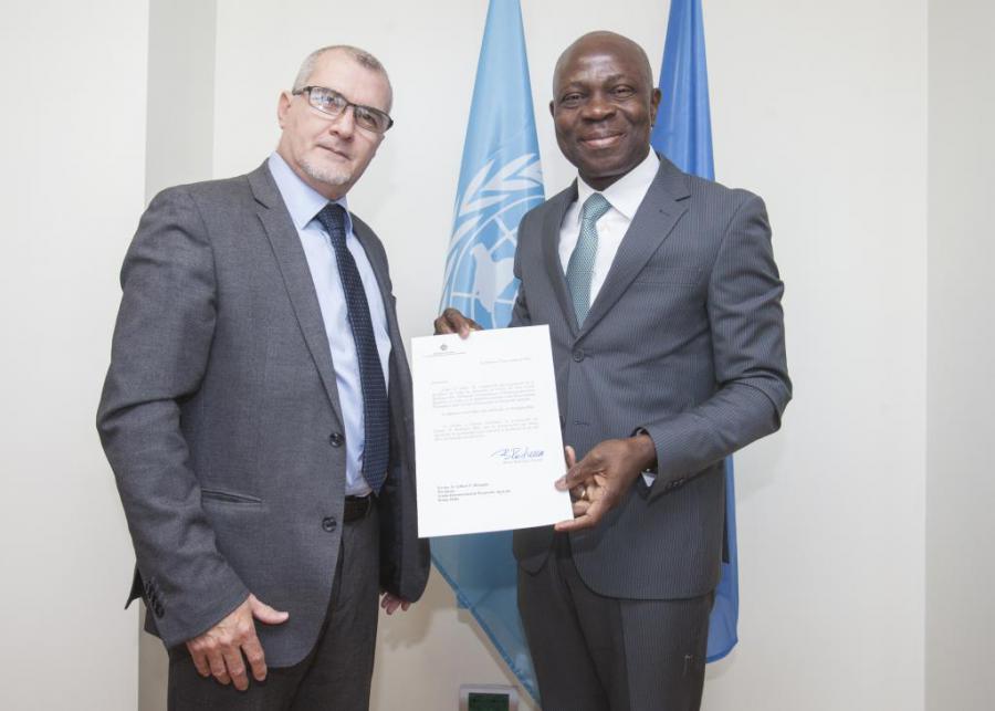 Representante Permanente de Cuba presenta Carta Credencial al Presidente del FIDA