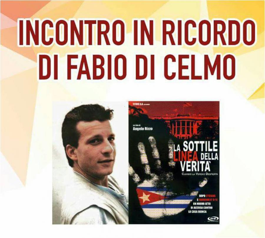 Comité Fabio Di Celmo y Embajada de Cuba en Italia rinden homenaje al joven italiano en Roma.