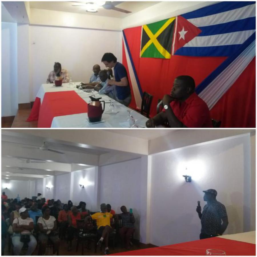 From Portmore, the Cuba Solidarity Movement raises its voice against the US blockade against Cuba.