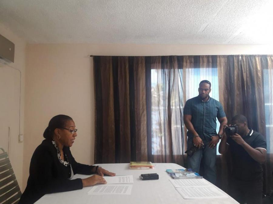 The Ambassador of Cuba to Jamaica, H.E Mrs. Inés Fors Fernández, gave a press conference on the occasion of the presentation of the draft Resolution "Need to end the economic, commercial and financial blockade imposed by the United States of America on Cuba" before the 74th Session of the United Nations General Assembly.