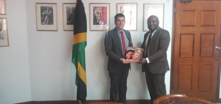  Ambassador of Cuba visits the Institute of Jamaica.