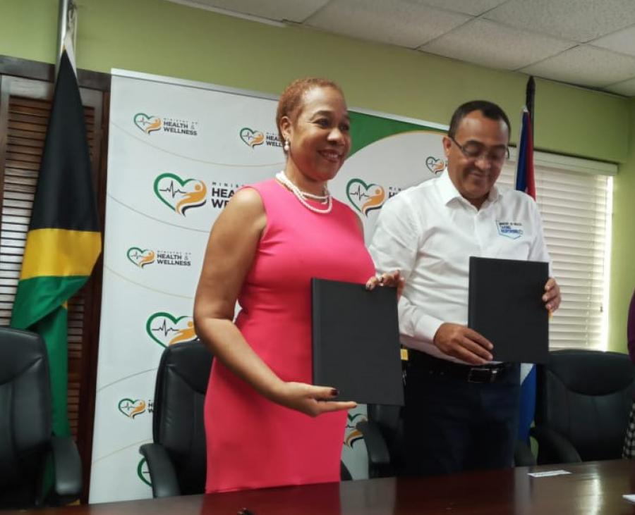 The official signing ceremony of the new Agreement for Technical Cooperation in Health between Cuba and Jamaica took place this morning, at the headquarters of the Ministry of Health and Wellness of Jamaica.