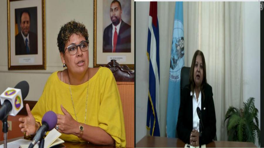 Federación de Mujeres Cubanas y Movimiento de Mujeres del Partido Nacional del Pueblo de Jamaica sostienen reunión virtual.