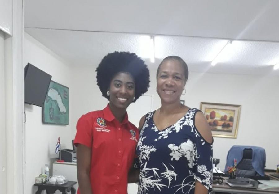 President of the UWI Student Guild visits the Embassy of Cuba in Jamaica.