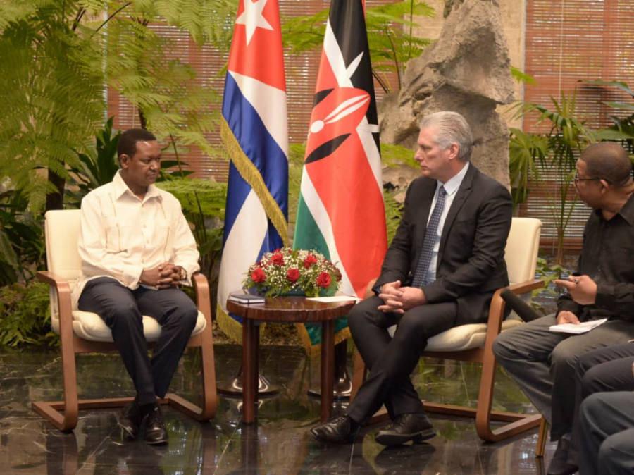 Recibe Presidente Díaz-Canel a Secretario del Gabinete para Asuntos Exteriores y de la Diáspora de Kenya
