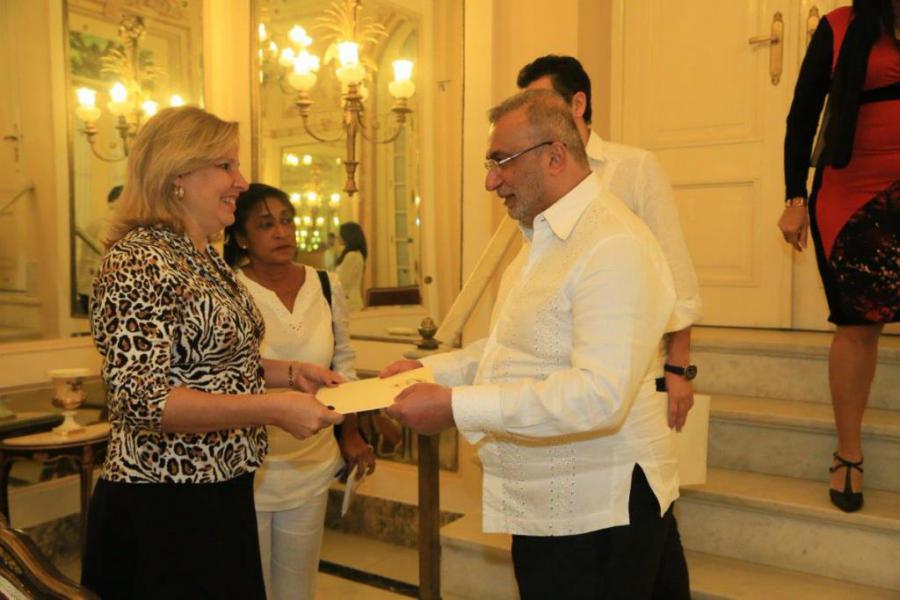 Deputy Minister Ana Teresita González Fraga received the, the Style Copies of the new ambassador of Kuwait in Cuba