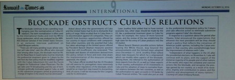 KUWAIT TIMES, OCTOBER 10, 2016, PAGE 9 