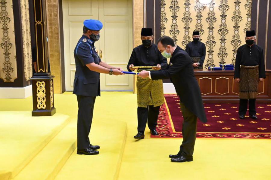 Florentino Batista González entregó al rey de Malasia sus Cartas Credenciales. Foto: cortesía Ministerio de Asuntos Exteriores de Malasia