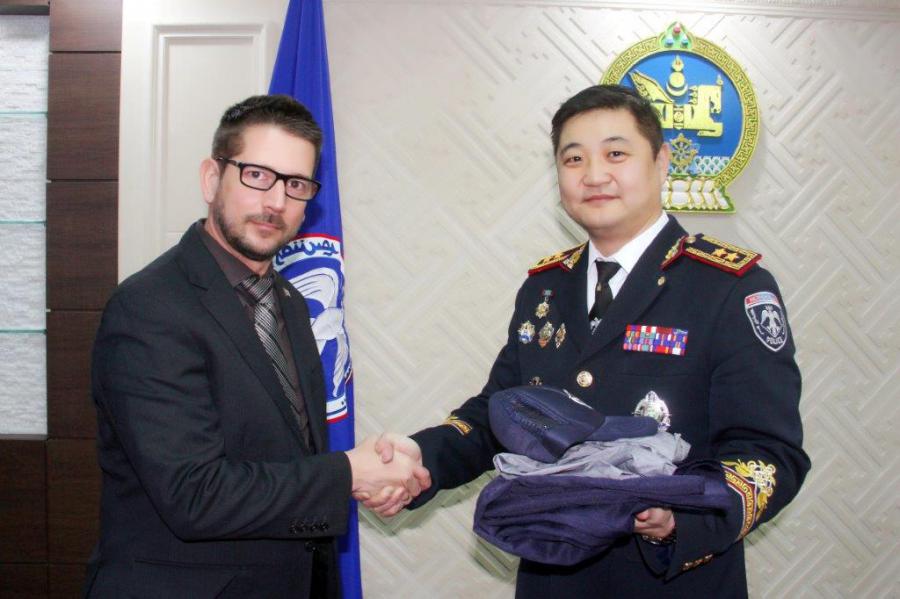 Cuban Ambassador to Mongolia meets with the Deputy Commissioner of the National Police Agency of Mongolia.