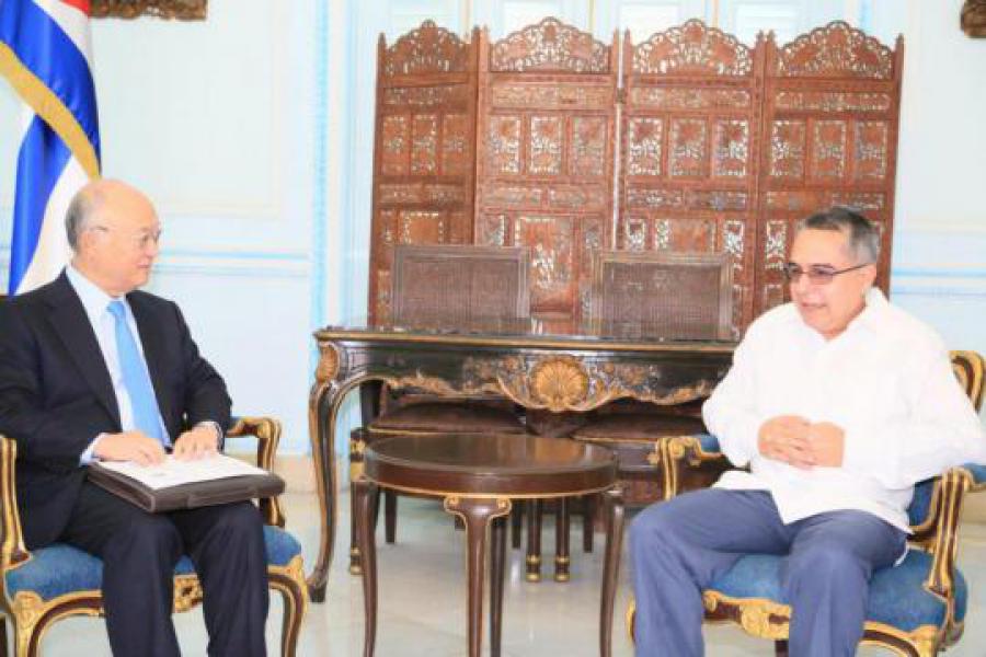 Recibe Ministro Interino de Relaciones Exteriores de Cuba al Director General de la OIEA