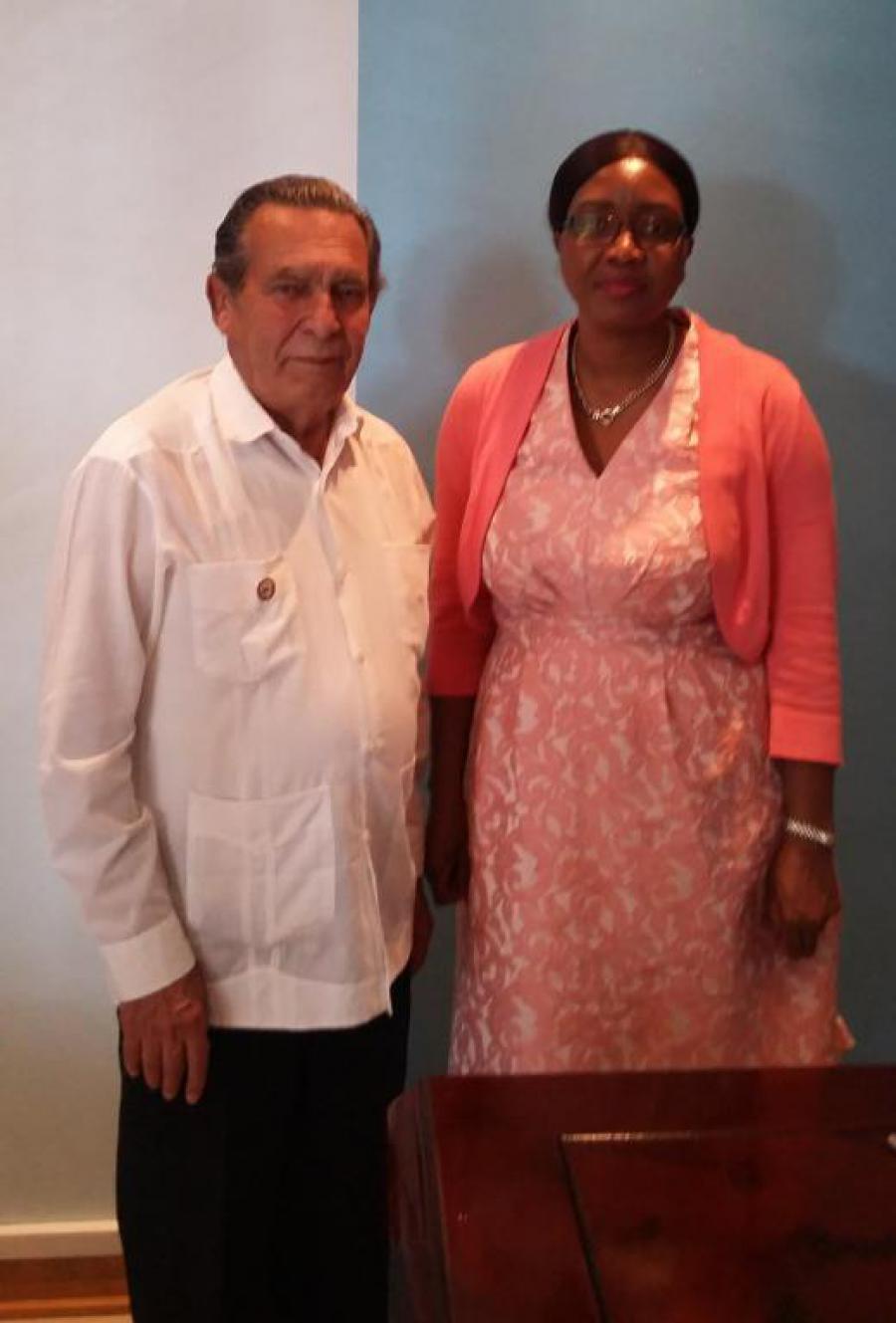 Prime Minister of Namibia expresses her solidarity with the Cuban people for the Hurricane Irma.