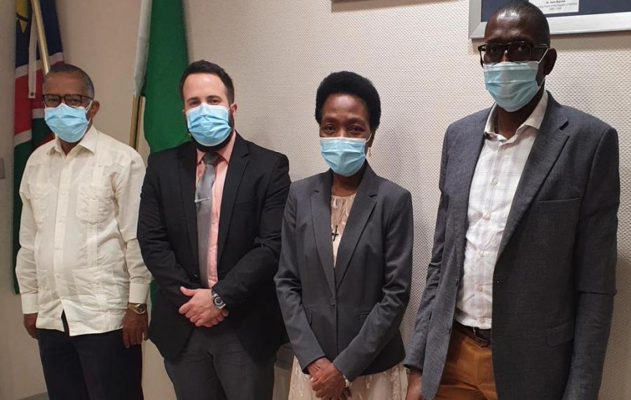 Executive Director of the Namibian Ministry of Finance receives Cuban diplomats.