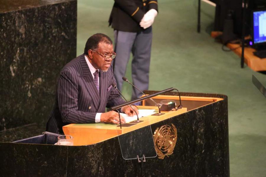 Presidente de Namibia Condena el Bloqueo en la Asamblea General de la ONU.