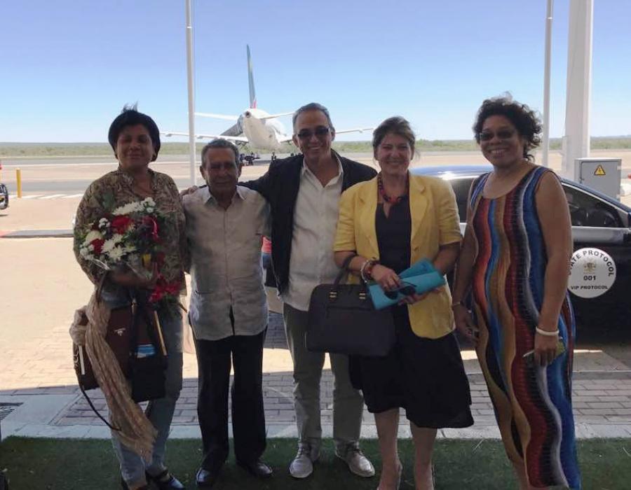 Antonio Guerrero, Héroe de la República de Cuba, arriba a Namibia para cumplimentar vista de trabajo.