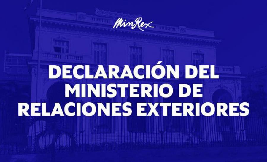Declaración MINREX sobre Cumbre Washington
