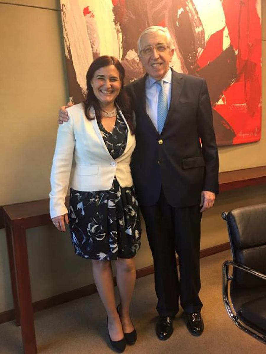 Embajadora de Cuba con Presidente de la Fundación Gulbenkian