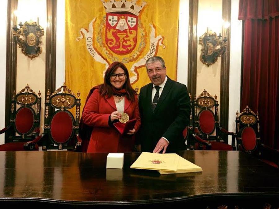 Embajadora cubana en Portugal visita Coimbra 