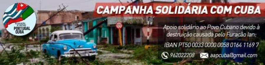 Asociación de Amistad Portugal-Cuba inicia campaña para apoyar al pueblo de la isla afectado por el huracán Ian