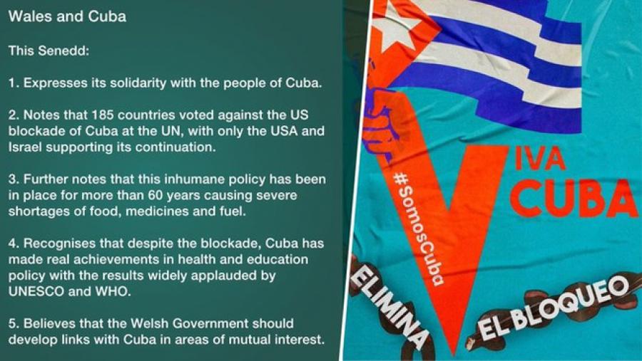 Presentan declaración de solidaridad con Cuba en el Parlamento de Gales