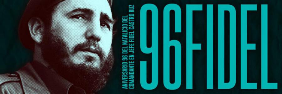 Cubanos residentes en Reino Unido rinden tributo al Comandante en Jefe Fidel Castro, en ocasión del 96 aniversario de su natalicio