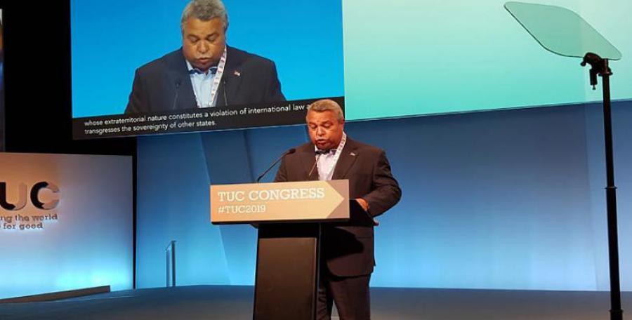 Central de Trabajadores de Cuba envía mensaje al Congreso de los Sindicatos británicos.