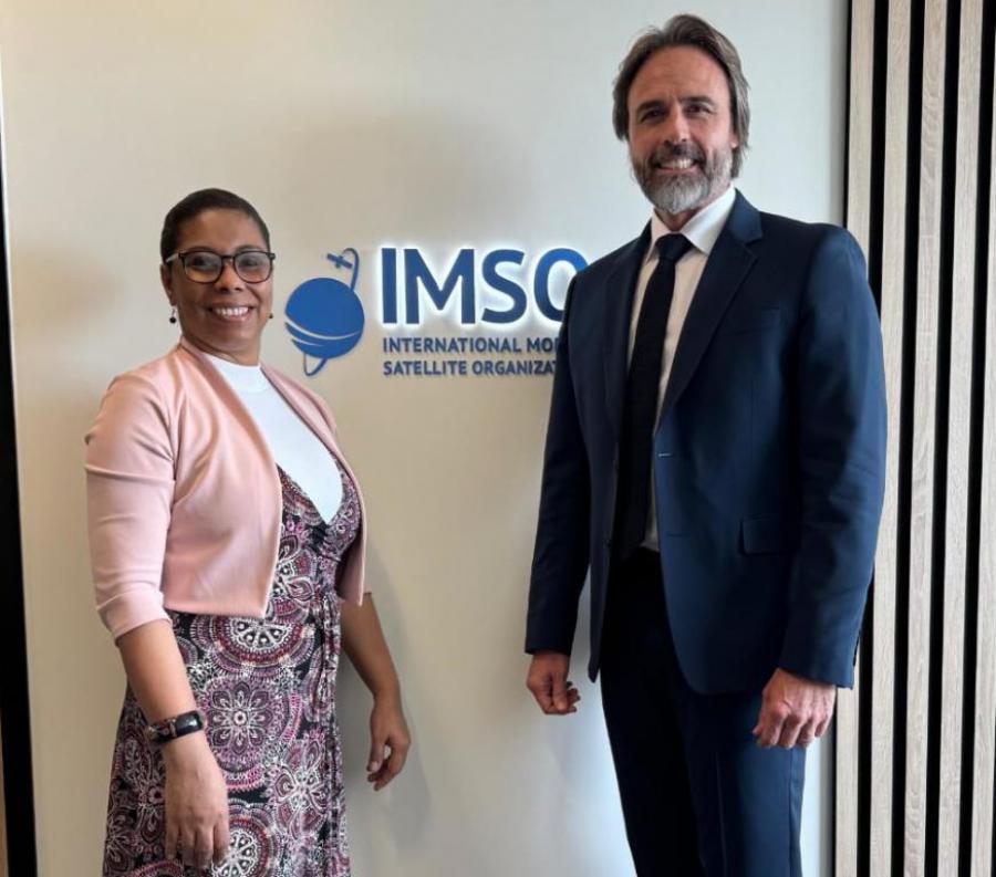 The Cuban Ambassador to the United Kingdom and Permanent Representative to the International Organisations accredited in London, Her Excellency Ismara Vargas Walter, paid a courtesy call to the headquarters of the International Mobile Satellite Organisation (IMSO) and met with its Director General, Mr. Laurent Parenté. The Ambassador was accompanied by the First Secretary for Trade and Economic Affairs, Soima Méndez Lazo.