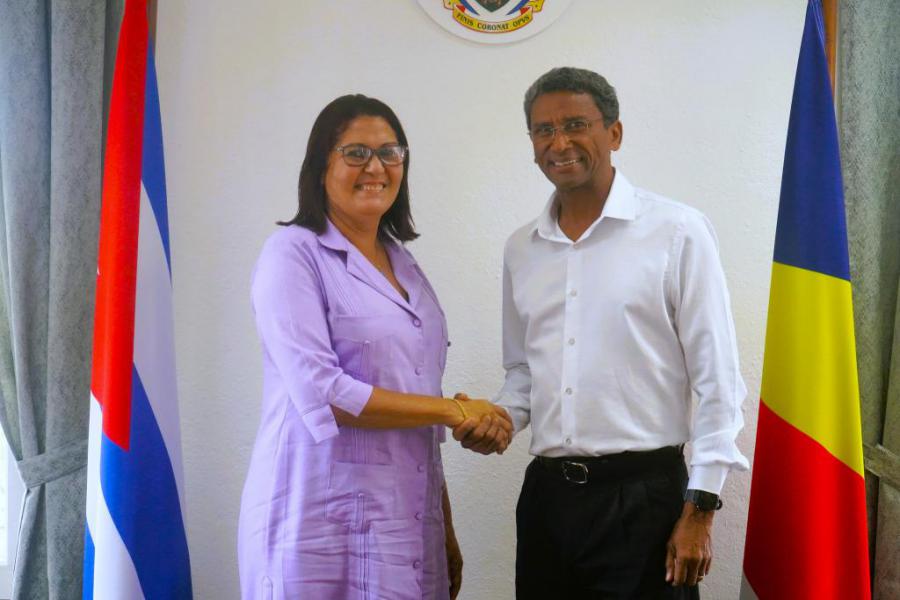 Ambassador-designate of the Republic of Cuba to the Republic of Seychelles, paid a courtesy call on the Minister for Foreign Affairs and the Diaspora, Mr. Barry Faure