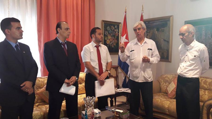 Acto de reconocimiento a Telesur y Prensa Latina en Siria