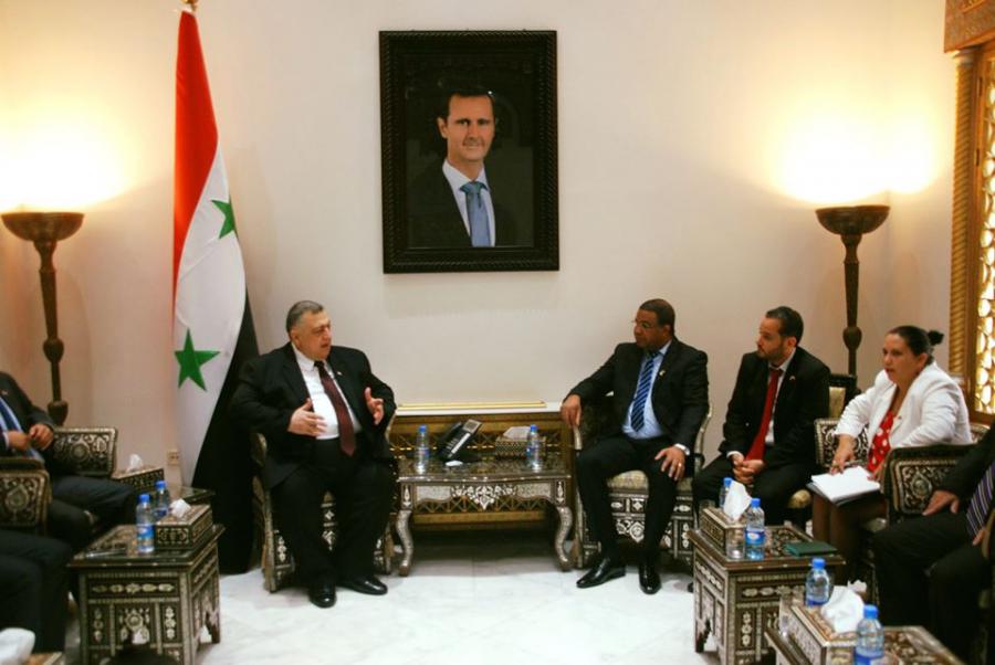 Presidente del Parlamento sirio Sr. Hamouda Sabbagh: Siria y Cuba se enfrentan a las fuerzas de la hegemonía