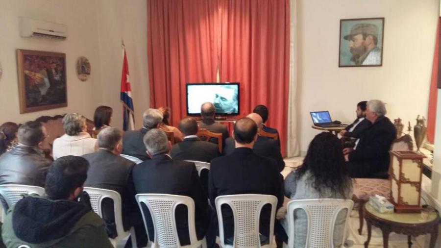 En Siria se rinde homenaje al Comandante en Jefe en el primer aniversario de su viaje a la inmortalidad