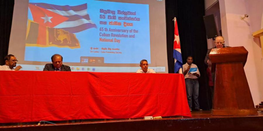 Asociación de Amistad Sri Lanka-Cuba celebra actividad por el 65 Aniversario de la Revolución cubana.