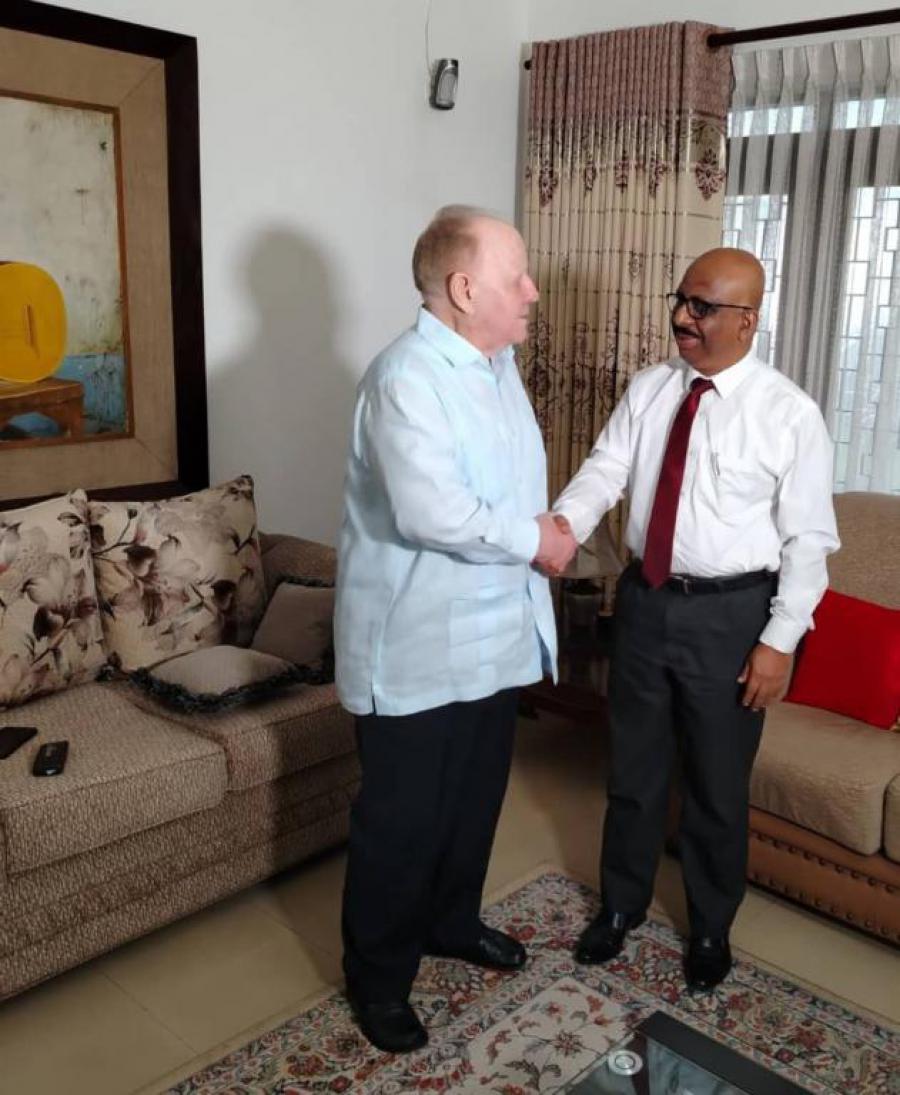 President of the Sri Lanka-Cuba Parliamentary Friendship Association greeting the 72nd Anniversary of the Moncada Barracks