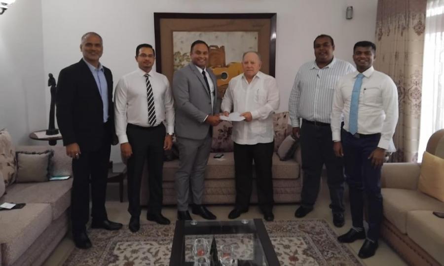  Recibe embajador de Cuba en Sri Lanka a Presidente y otros miembros de la Cámara de jóvenes empresarios, COYLE