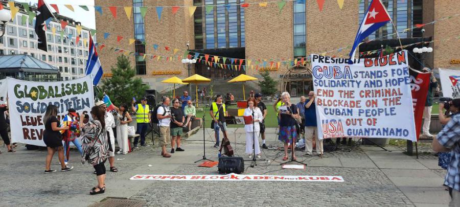 Cubans and friends of Cuba in Sweden ratify their support and solidarity with the Island.