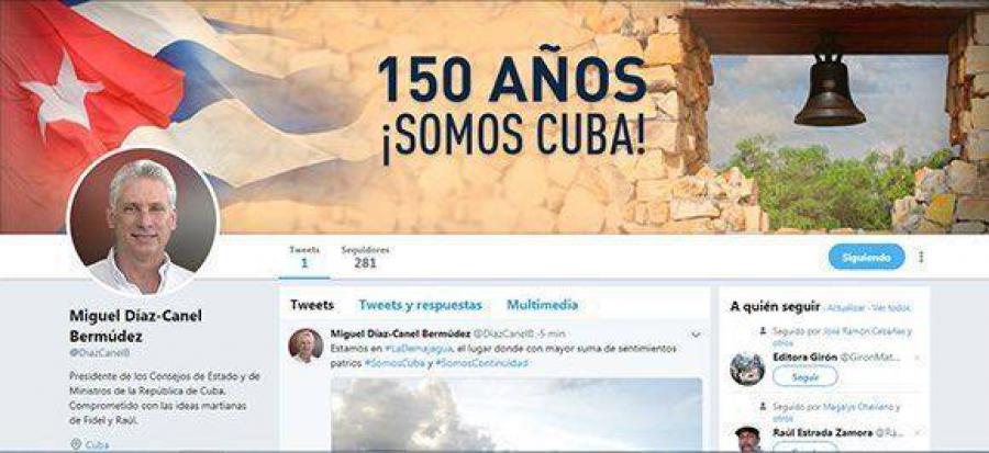 Presidente cubano estrena cuenta en Twitter: @DiazCanelB