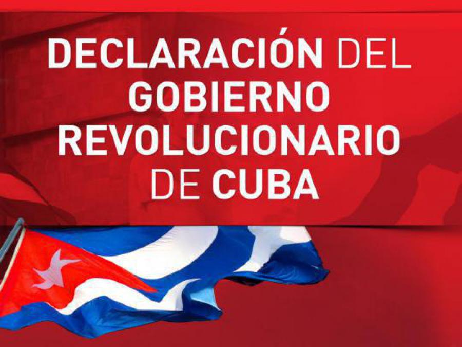 Statement by the Revolutionary Government of Cuba