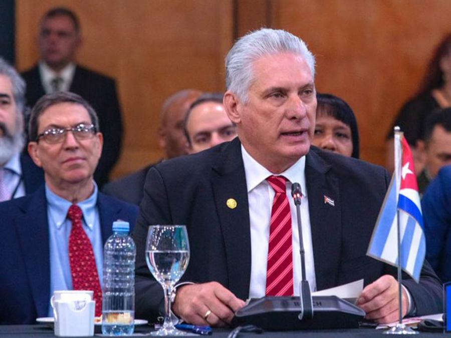 Cuban president denounces US interference at Celac Summit