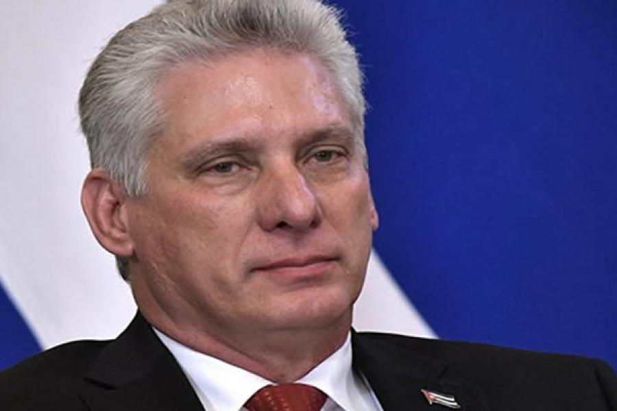 Presidente cubano expresa apoyo a China en esfuerzos contra el coronavirus