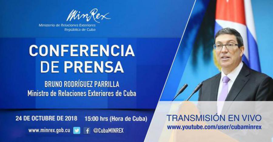 Canciller cubano denuncia maniobra de EE.UU. para evitar el apoyo del mundo contra el bloqueo #NoMasBloqueo